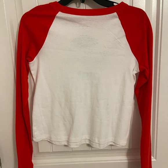 DISNEY MICKEY MOUSE CLUB JUNIOR XS LONG SLEEVE COLOR BLOCKING PUFFY LETTERS - Picture 4 of 7